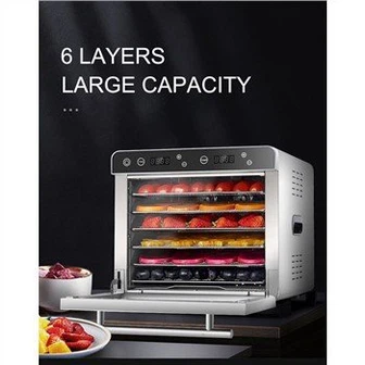 Elektromos rozsdamentes acél tálcás ételszárító